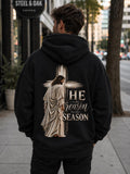 Christian Christmas Hoodie, Jesus Cross Sweatshirt, Faith-Based Gift