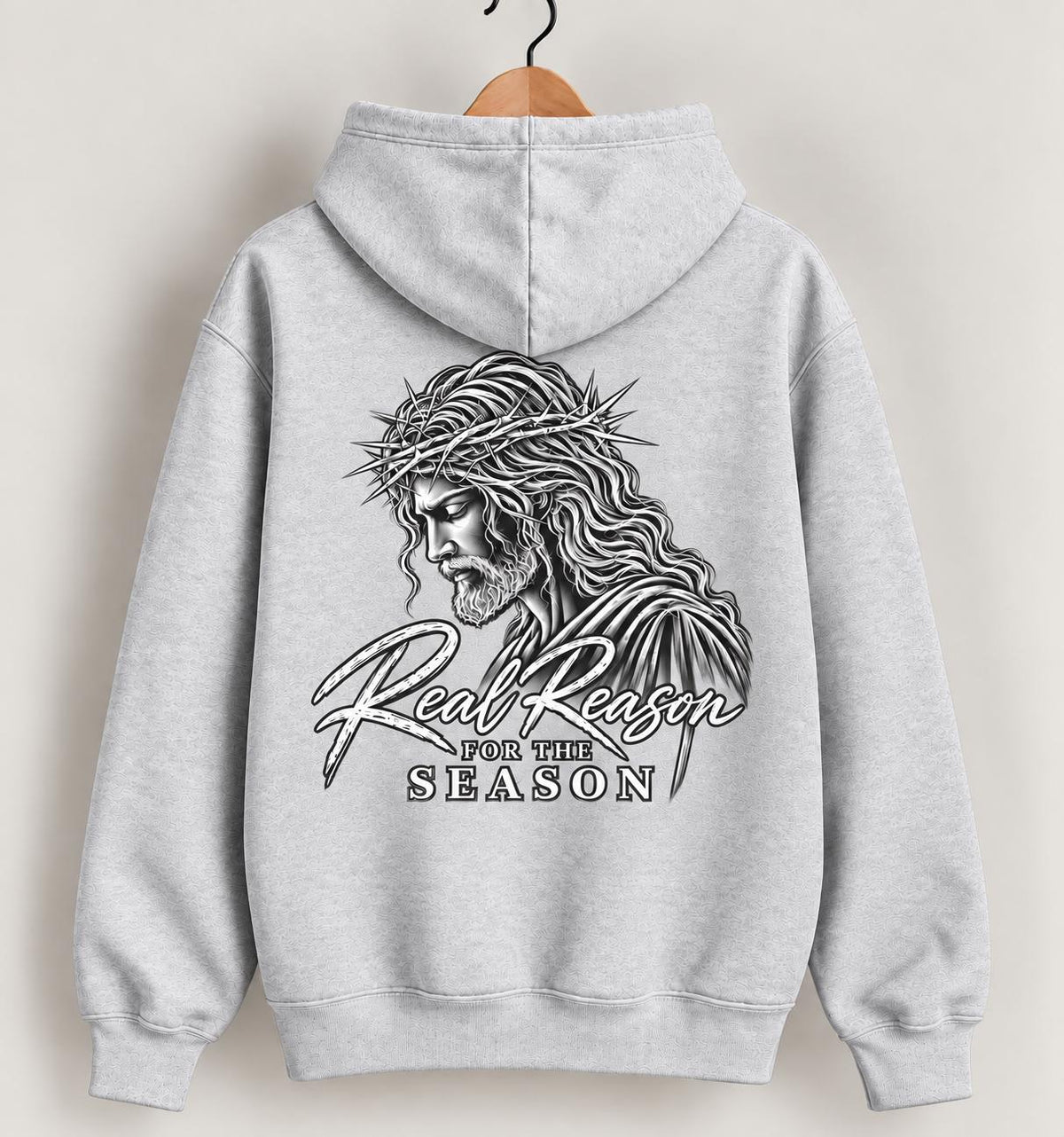 Jesus Portrait Hoodie, Jesus is the Reason for the Season, Christmas 2026 Unisex Christian Sweatshirt