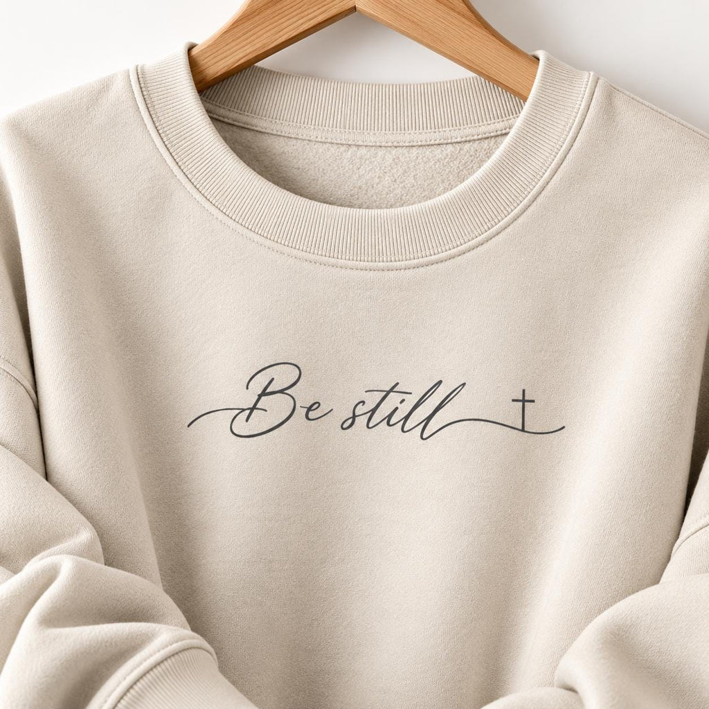 Minimalist Christian Crewneck, Psalm 46:10 Be Still, Be Still Sweatshirt, Christmas Sweatshirt Present for Her 2026