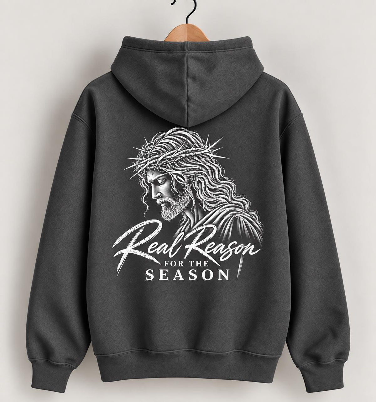 Jesus Portrait Hoodie, Jesus is the Reason for the Season, Christmas 2026 Unisex Christian Sweatshirt