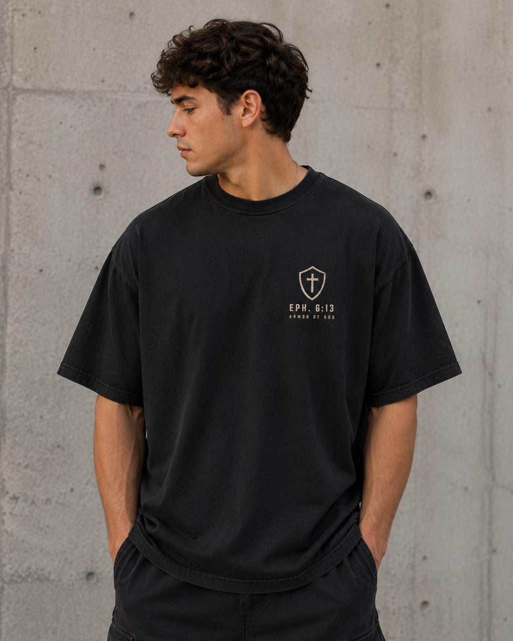Minimalist Ephesians 6:13 Armor of God T-Shirt, Christian Streetwear Tee