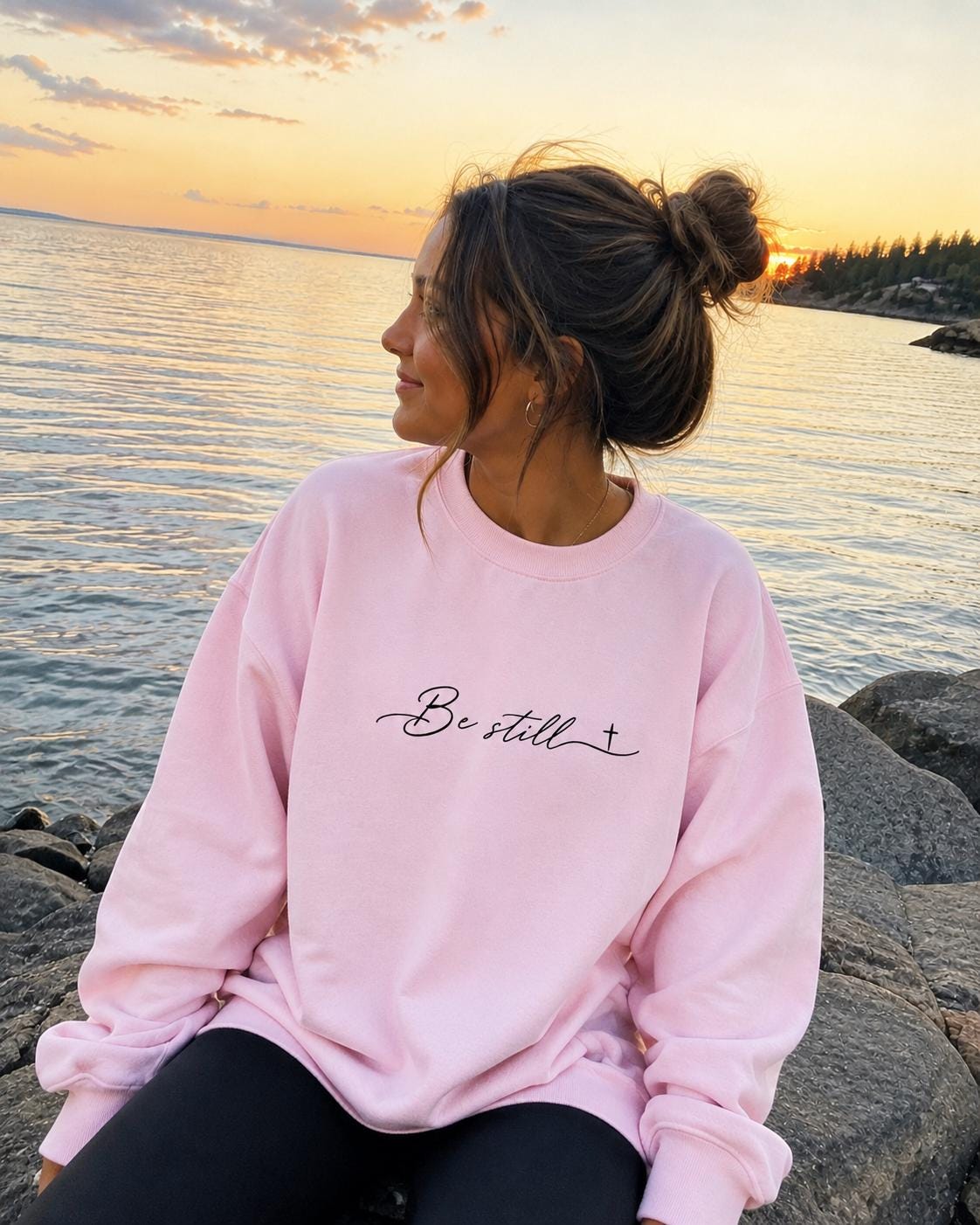 Minimalist Christian Crewneck, Psalm 46:10 Be Still, Be Still Sweatshirt, Christmas Sweatshirt Present for Her 2026