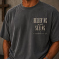 Faith T-Shirt, 2 Corinthians 5:7, Minimalist Christian Tee, Live by Faith