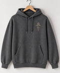 Christian Men Cross Hoodie, Distressed Three-Nail Cross, Church Fall Hoodie for Boys, Isaiah 53:5 Sweatshirt