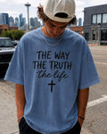 The Way The Truth The Life Shirt, John 14:6 Christian Tee, Oversized Faith Graphic