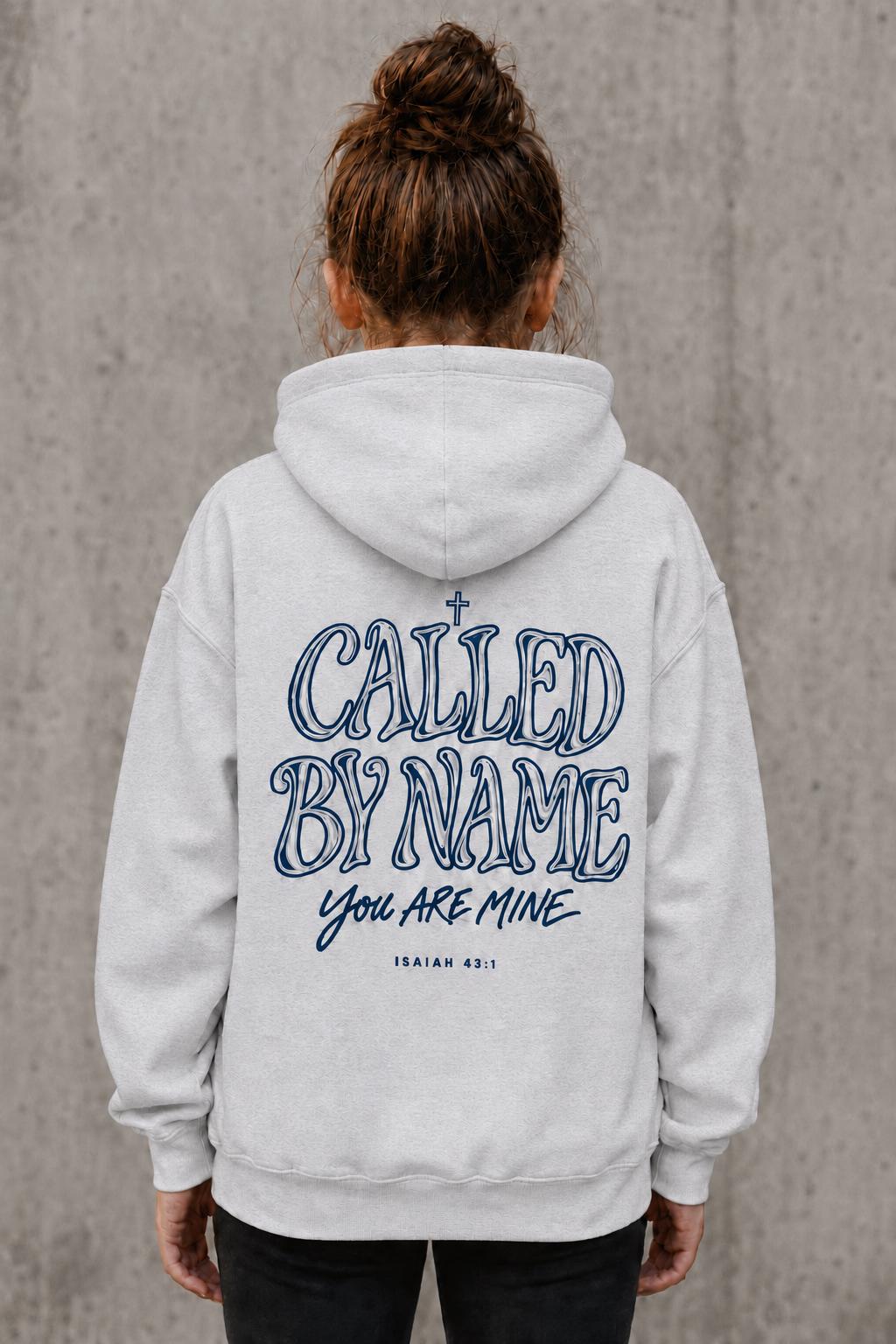 Youth Christian Hoodie, Called by Name Isaiah 43:1, Unisex Bible Verse Sweatshirt