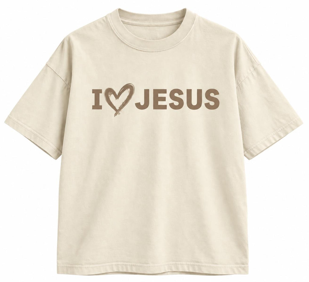 I Love Jesus Unisex Tshirt, Heart Symbol Tee, I love Jesus Gender Neutral Tshirt, Comfort Colors Shirt