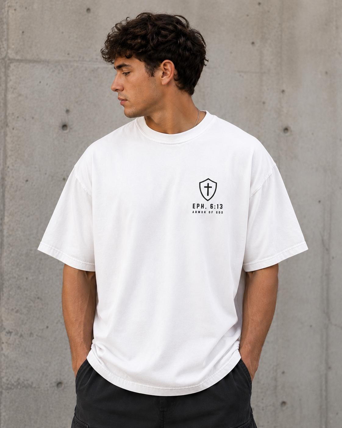 Minimalist Ephesians 6:13 Armor of God T-Shirt, Christian Streetwear Tee