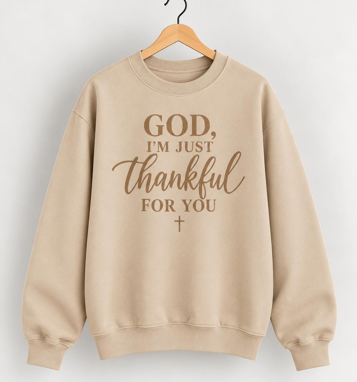 Christian Thanksgiving Sweatshirt, God I'm Thankful for You Crewneck, Thankful Crew for Her, Thankful for God Sweatshirt