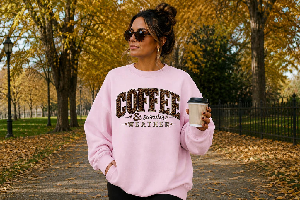 Coffee Sweatshirt, Cozy Fall Crewneck, Coffee Lover Gift