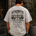 Philippians 4:13 Christian Gym Shirt, Strength Dept. Faith Fitness Tee, Distressed Streetwear