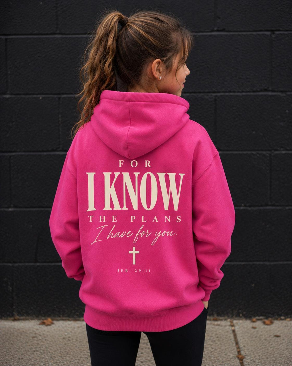 Jeremiah 29:11 Youth Hoodie, I Know the Plans Bible Verse Sweatshirt, Christian Gift for Teens