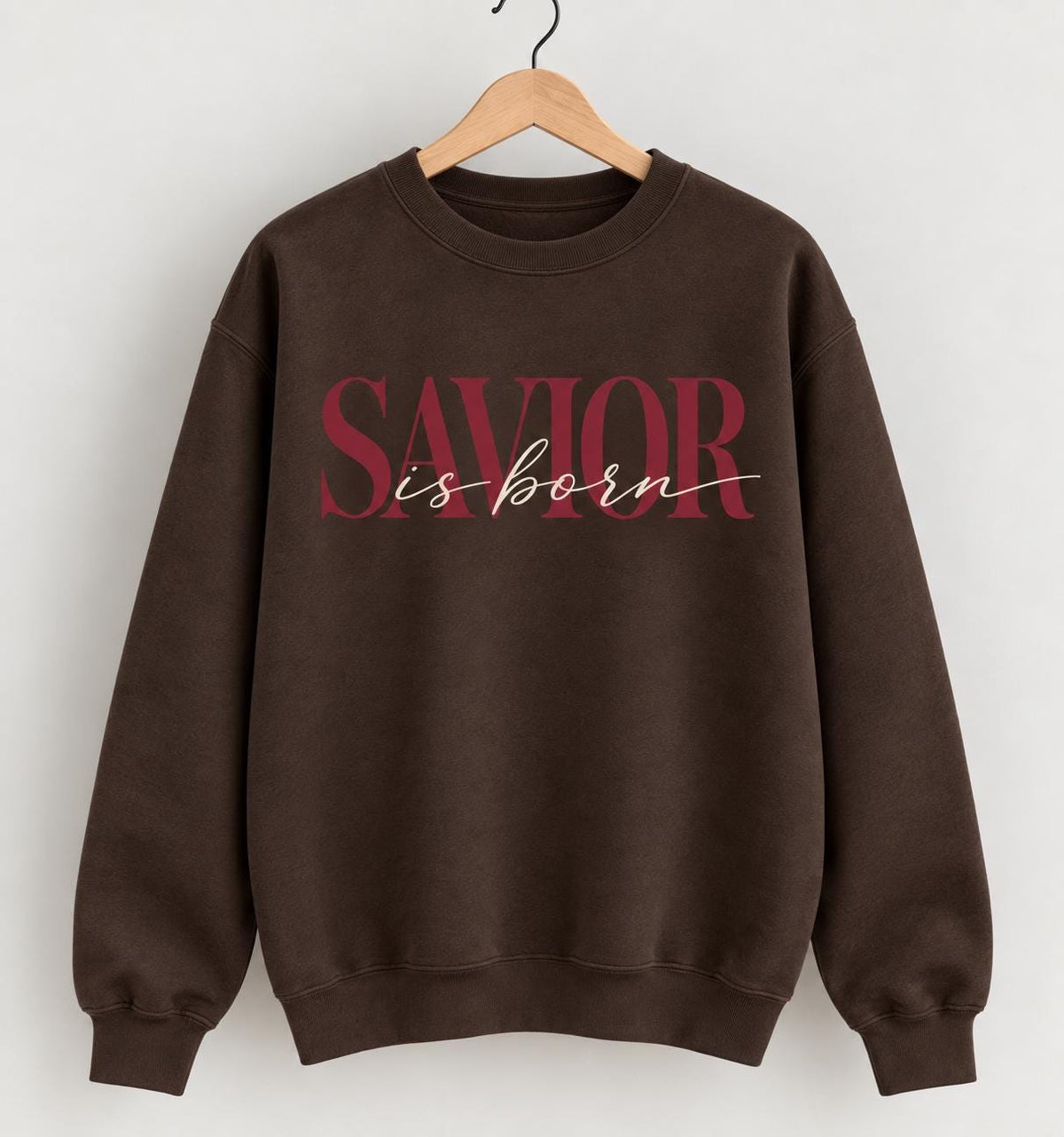 Savior is Born, Christian Christmas Sweatshirt for Women, Minimalist Christian Crewneck, King is Born, Christmas 2026 Sweatshirt