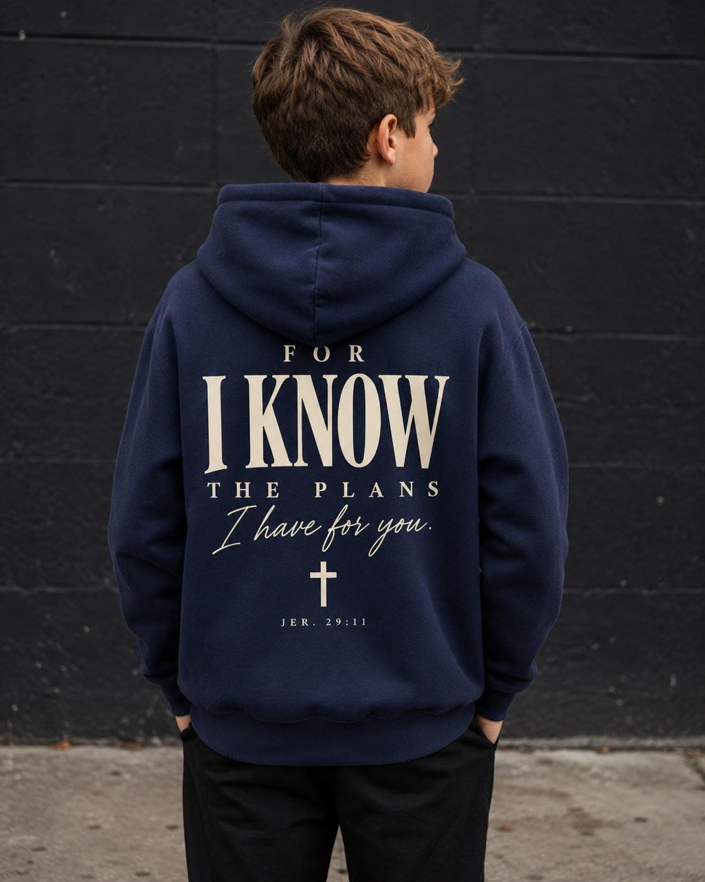 Jeremiah 29:11 Youth Hoodie, I Know the Plans Bible Verse Sweatshirt, Christian Gift for Teens