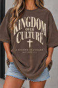 Kingdom Over Culture Christian Tee, Matthew 6:33 Graphic Shirt, God's Kingdom Faith T-Shirt, Jesus over World