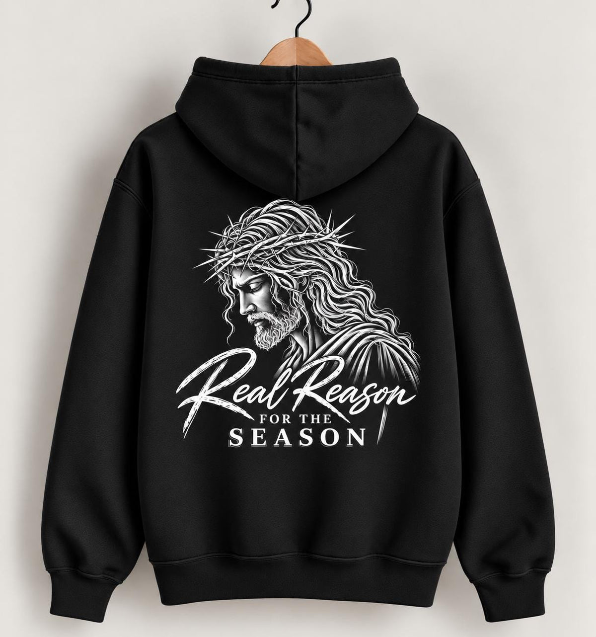 Jesus Portrait Hoodie, Jesus is the Reason for the Season, Christmas 2026 Unisex Christian Sweatshirt