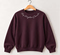 Thy Kingdom Come Crewneck Sweatshirt, Christian Minimalist Sweatshirt for Her with Petite Collar Heart Design, Matthew 6:10