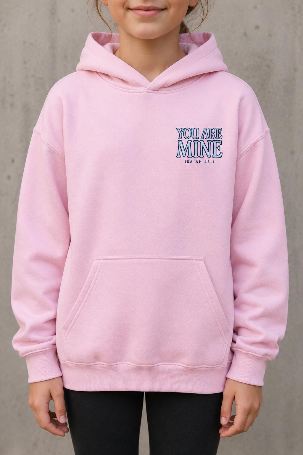 Youth Christian Hoodie, Called by Name Isaiah 43:1, Unisex Bible Verse Sweatshirt
