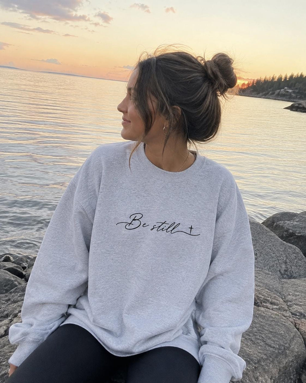 Minimalist Christian Crewneck, Psalm 46:10 Be Still, Be Still Sweatshirt, Christmas Sweatshirt Present for Her 2026