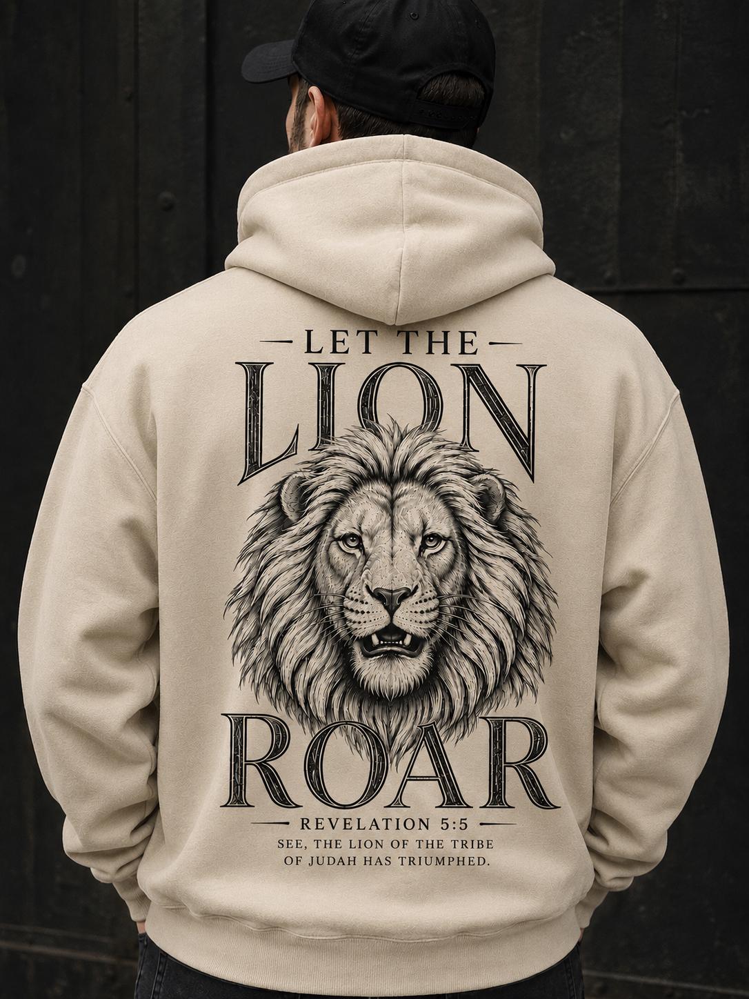 Lion of Judah Christian Hoodie, Revelation 5:5 Faith Sweatshirt, Let the Lion Roar Graphic