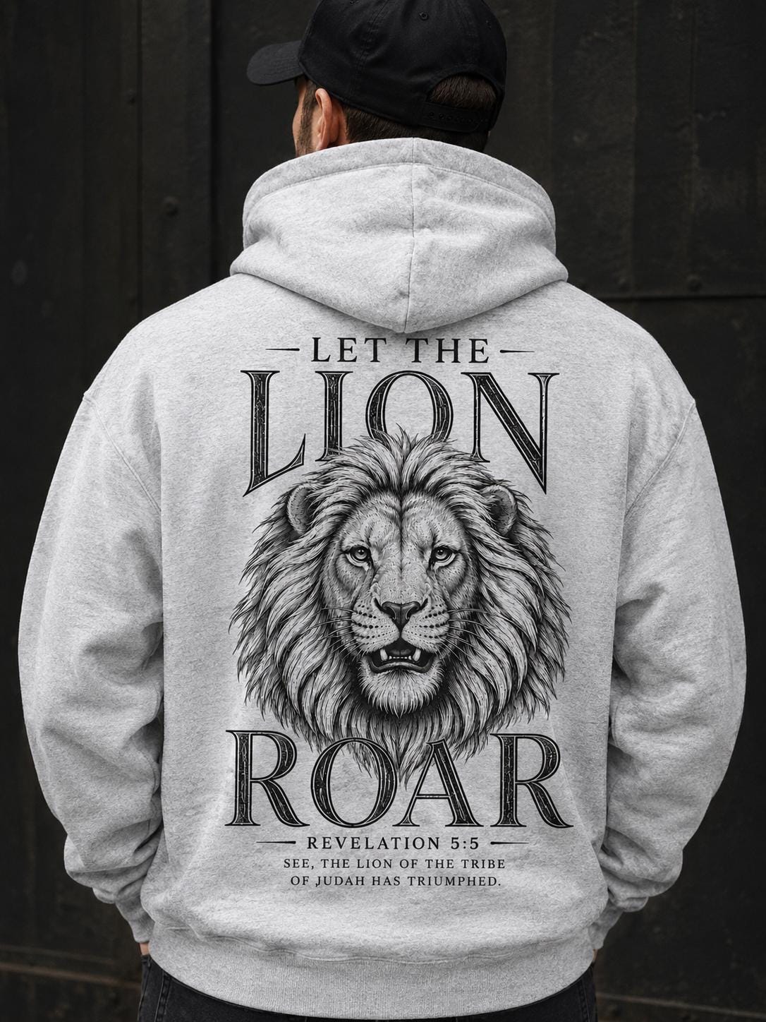 Lion of Judah Christian Hoodie, Revelation 5:5 Faith Sweatshirt, Let the Lion Roar Graphic
