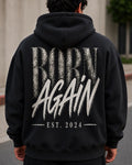 Born Again Christian Hoodie, John 3:3 Baptism Gift, Personalized Streetwear Sweatshirt