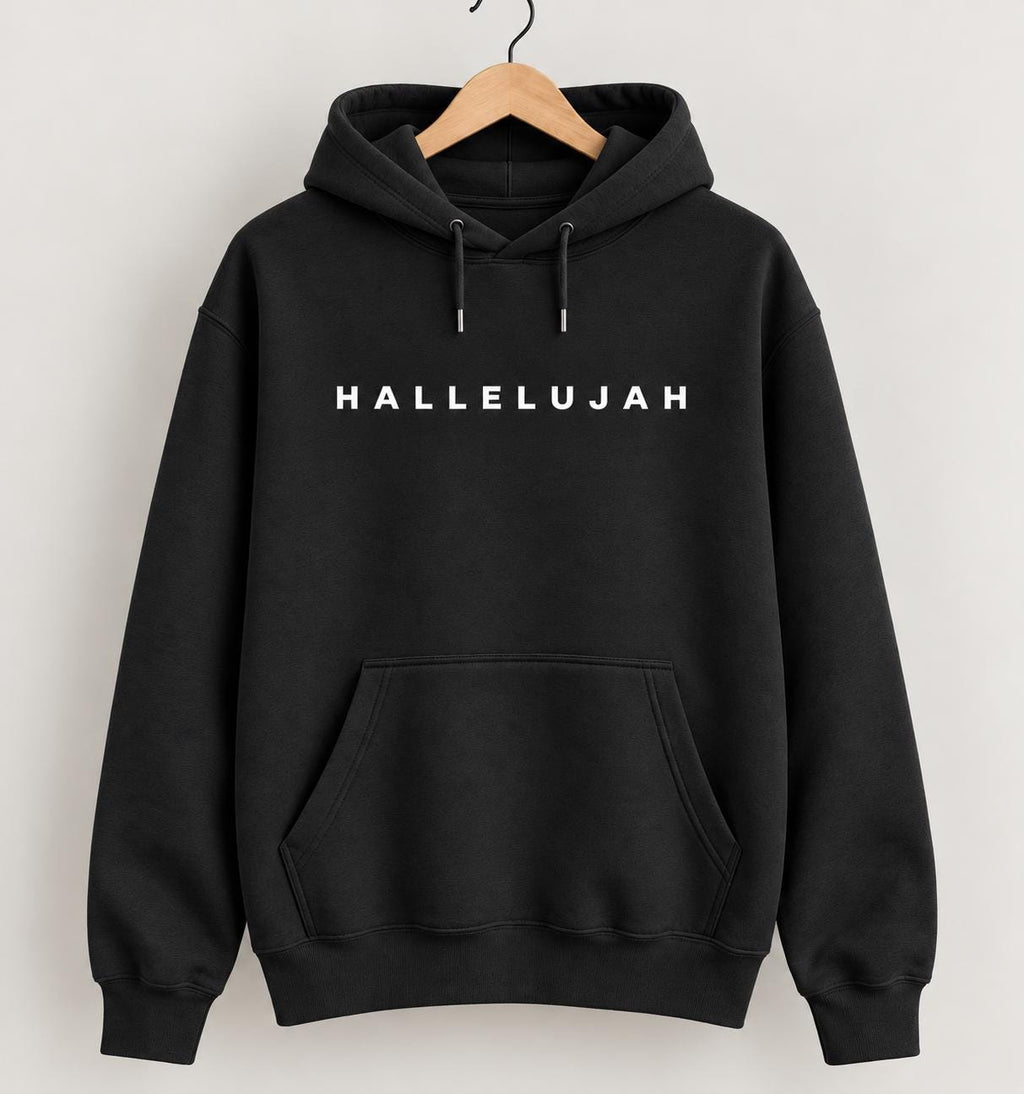 Hallelujah Hoodie, Minimalist Praise Christian Sweatshirt, Perfect Winter Faith Hoodie, Unisex Christian Hoodie, Premium Jesus Hoodie