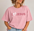 I Love Jesus Unisex Tshirt, Heart Symbol Tee, I love Jesus Gender Neutral Tshirt, Comfort Colors Shirt