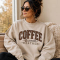 Coffee Sweatshirt, Cozy Fall Crewneck, Coffee Lover Gift